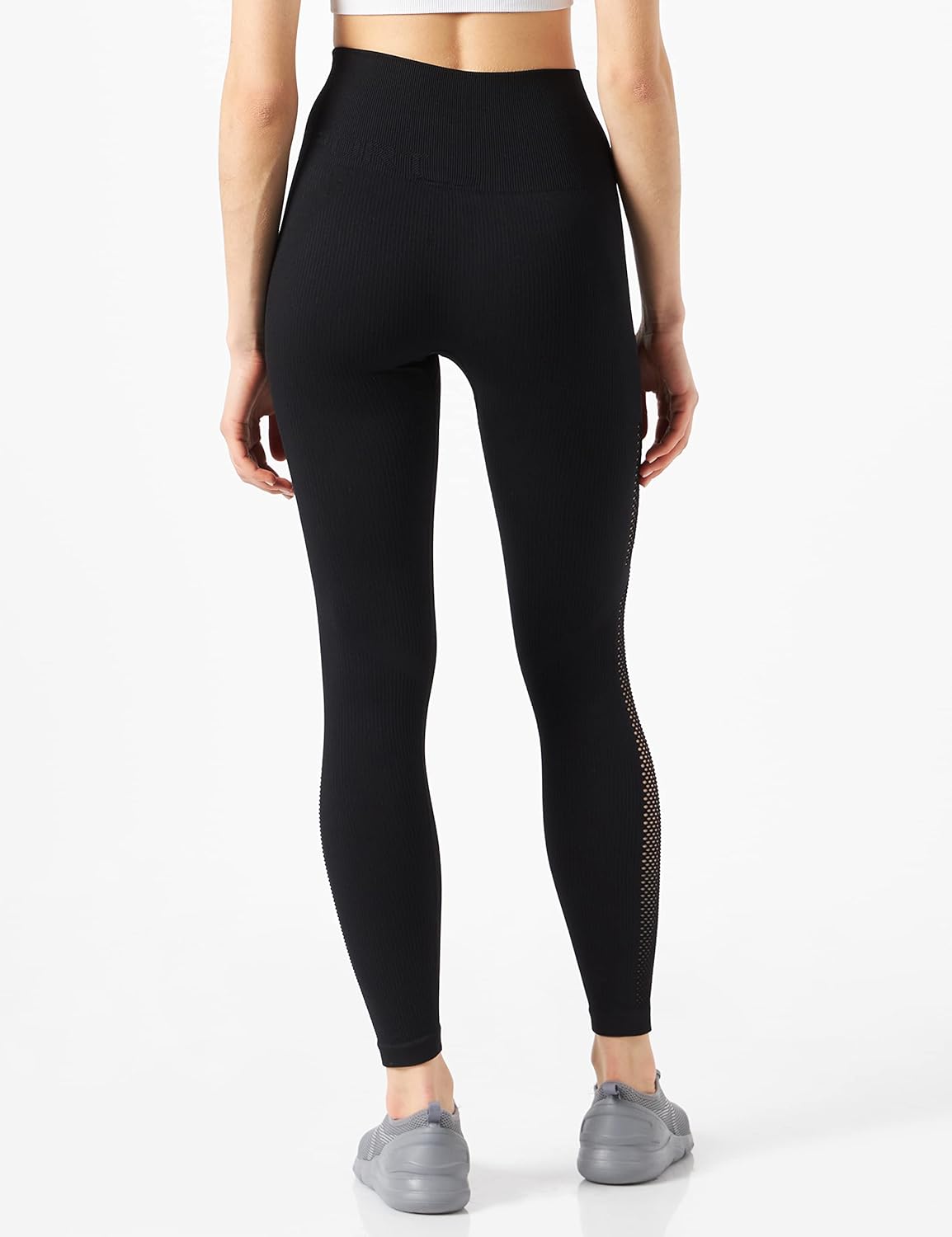 DKNY Women's High Wasited 7/8 Ribbed Seamless Workout Legging