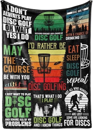 Huglanket Disc Golf Gifts, Throw Blanket for All Seasons 50" x 65"