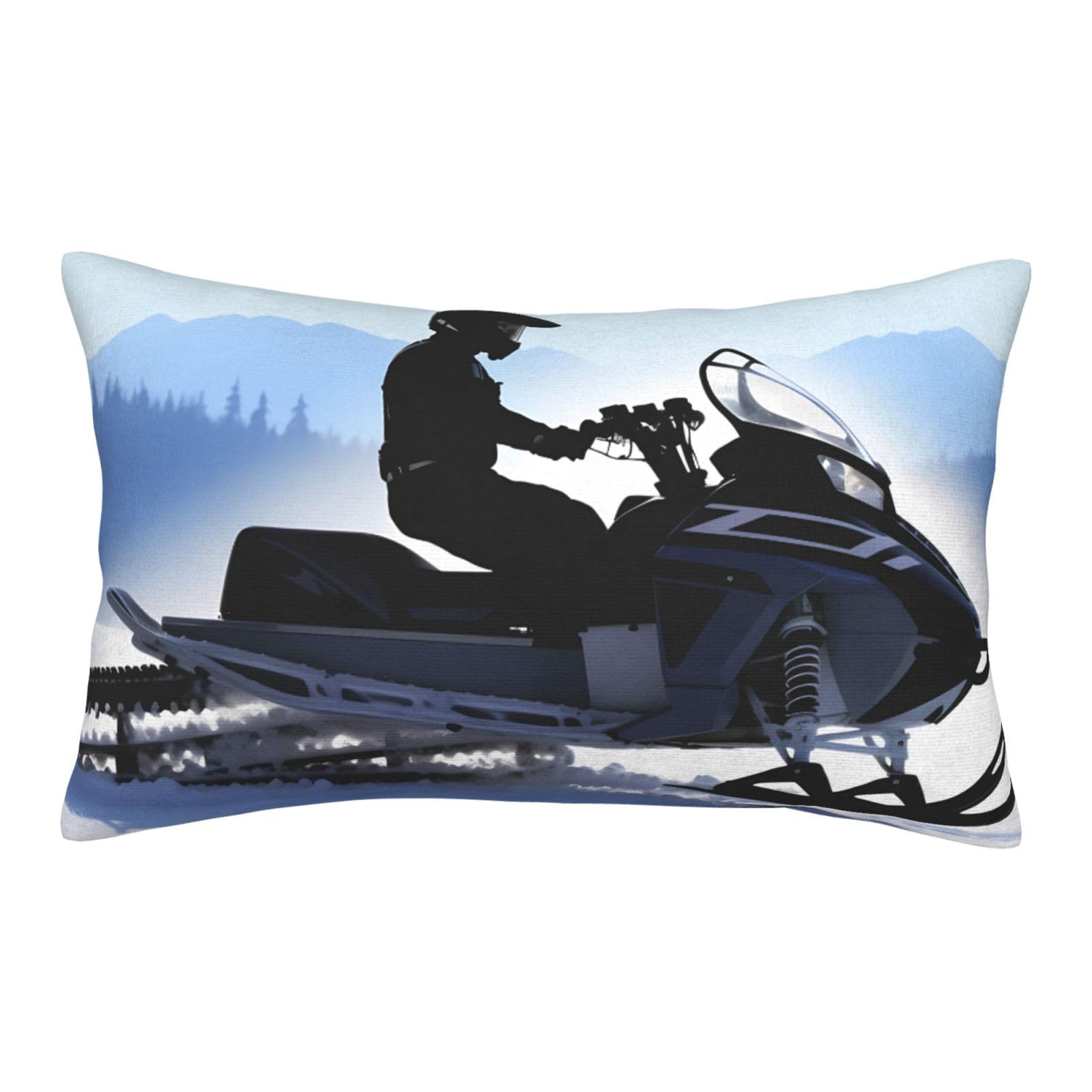 Velvet Pillowcases 20"x30" Ultra Soft Breathable Pillow Cases, Luxury Fuzzy Throw Pillow Covers with Zipper, Snowmobile Pillow Shams All Seasons Decorative Cushion Cases for Couch