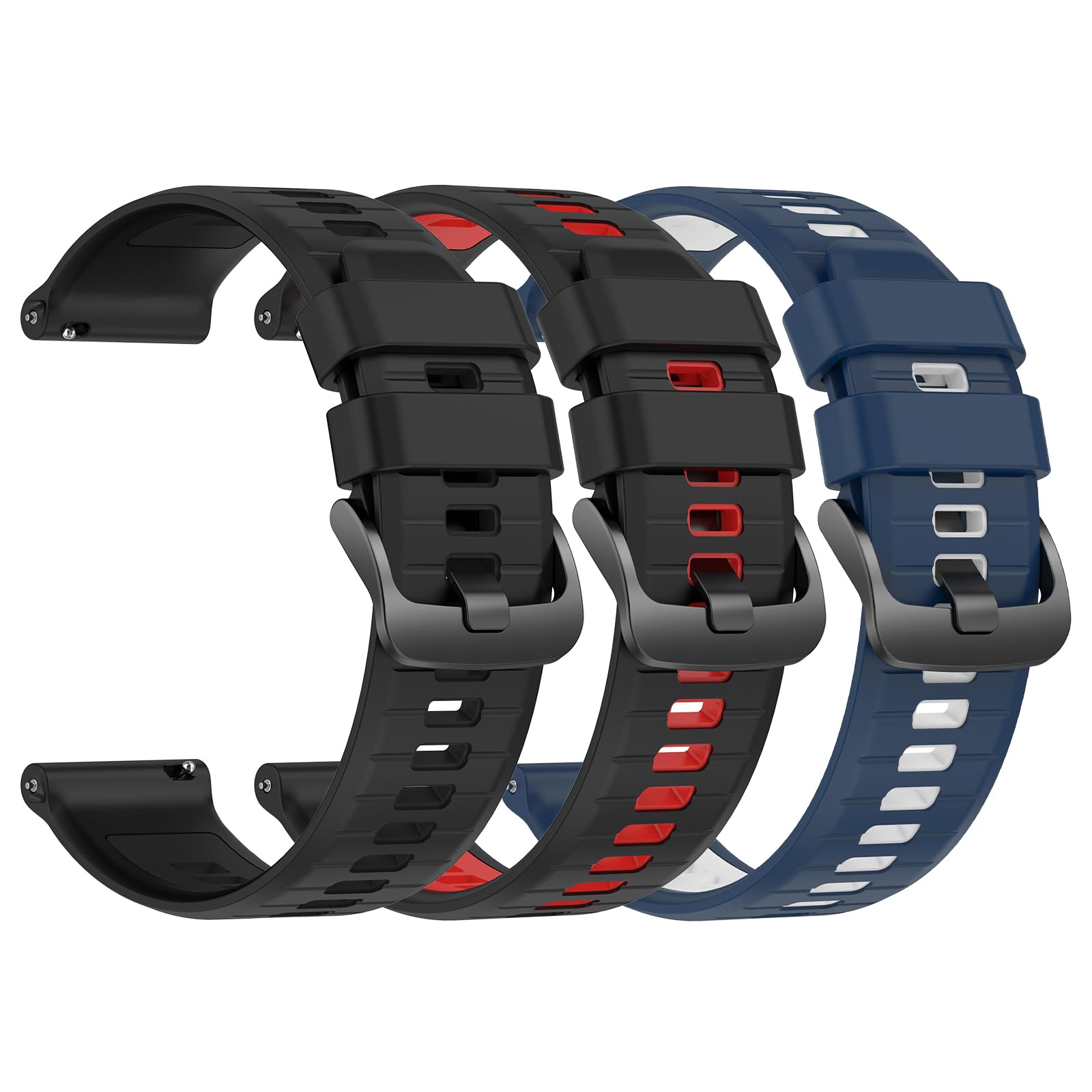 20mm Silicone Cinturino per Samsung Galaxy Watch 7/6/5/4/Garmin Active 6/5/Forerunner 570 42mm/165/Approach S50,Cinturini di Ricambio per Amazfit Active2/Amazfit GTS 4 mini/Watch GT 3/2 42mm