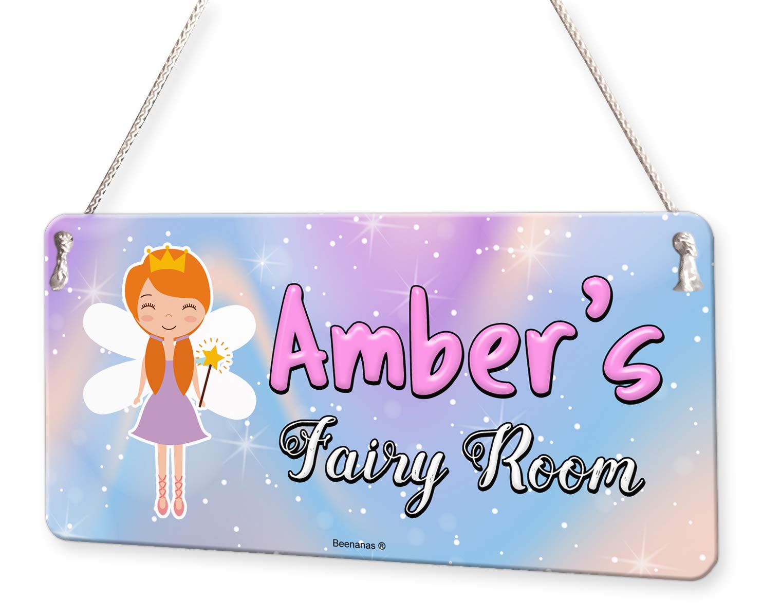 Beenanas Fairy Fairies Personalised Childs Bedroom Door Sign Name Plaque