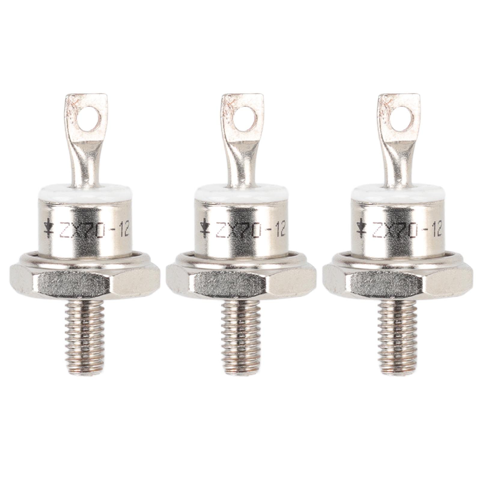 3Pcs ZX70 12 70A Generator Rectifier Diode Durable Iron Material for Engine (Negative Pole)
