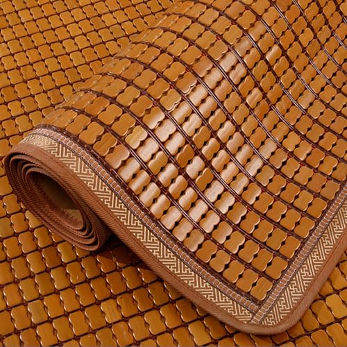 Cubrecolchón de bambú transpirable para verano, plegable, carbonizado, Mahjong y sueño cómodo, colchón de clima suave que absorbe el sudor