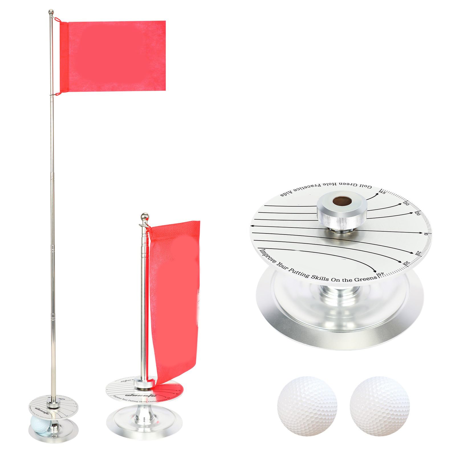 HDOYTXXM Golfs Pin Flag Hole Cup Set Retractable and Putter Swing Training Practice Tool for Indoor and Outdoor Pin Hole Set
