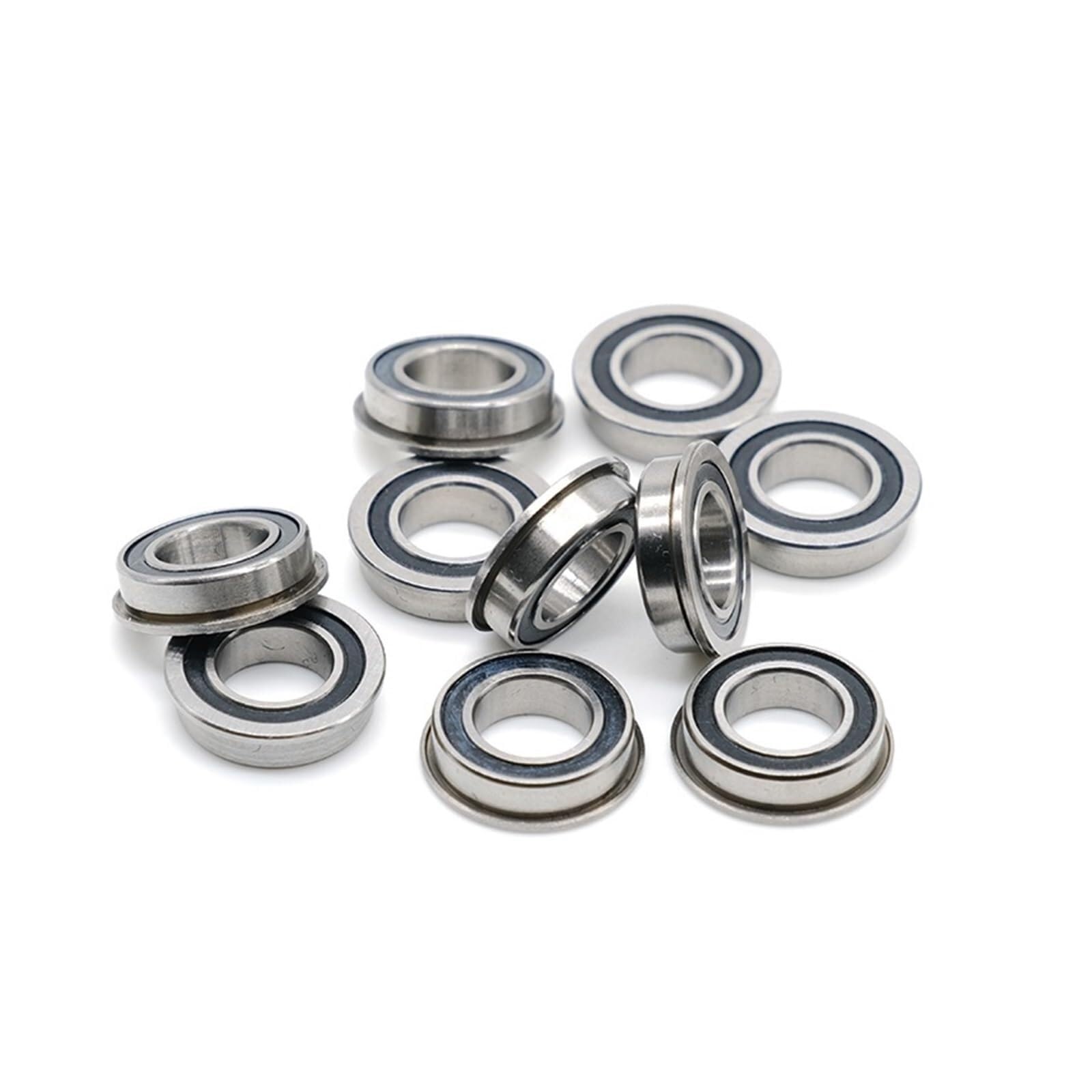 Gqnblvhzupdm One Color Industrial Shaft Bearings, 10Pcs Mf148-2Rs Bearing 8X14x4 Mm Abec-7 Flanged Miniature Ball Lucky