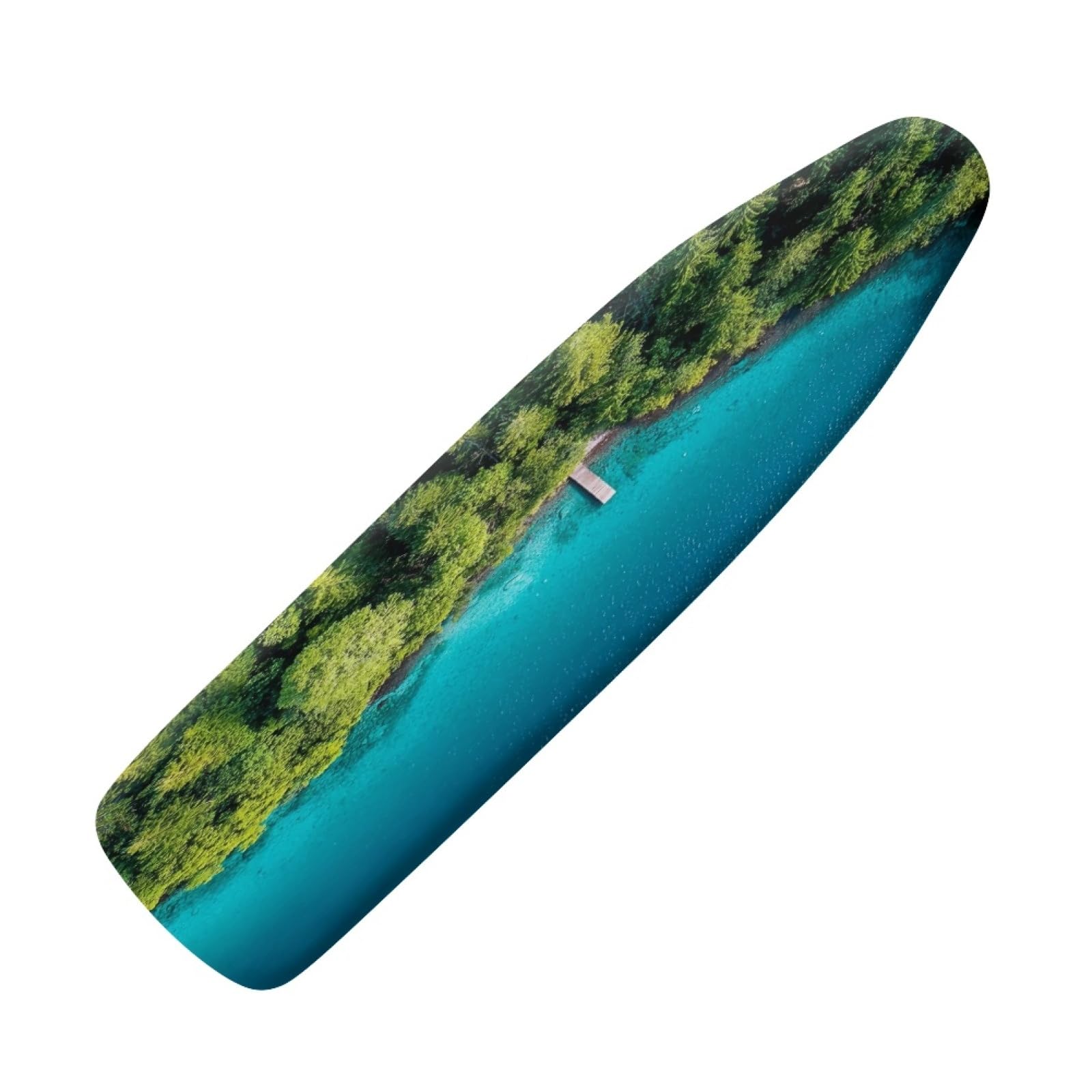 Ironing Board Covers 125 x 45 Elasticated Green Tree with Padding, Easy Fit and Resists Scorching,Bungee Elasticated Ironing Board Covers Large, Easy Placement