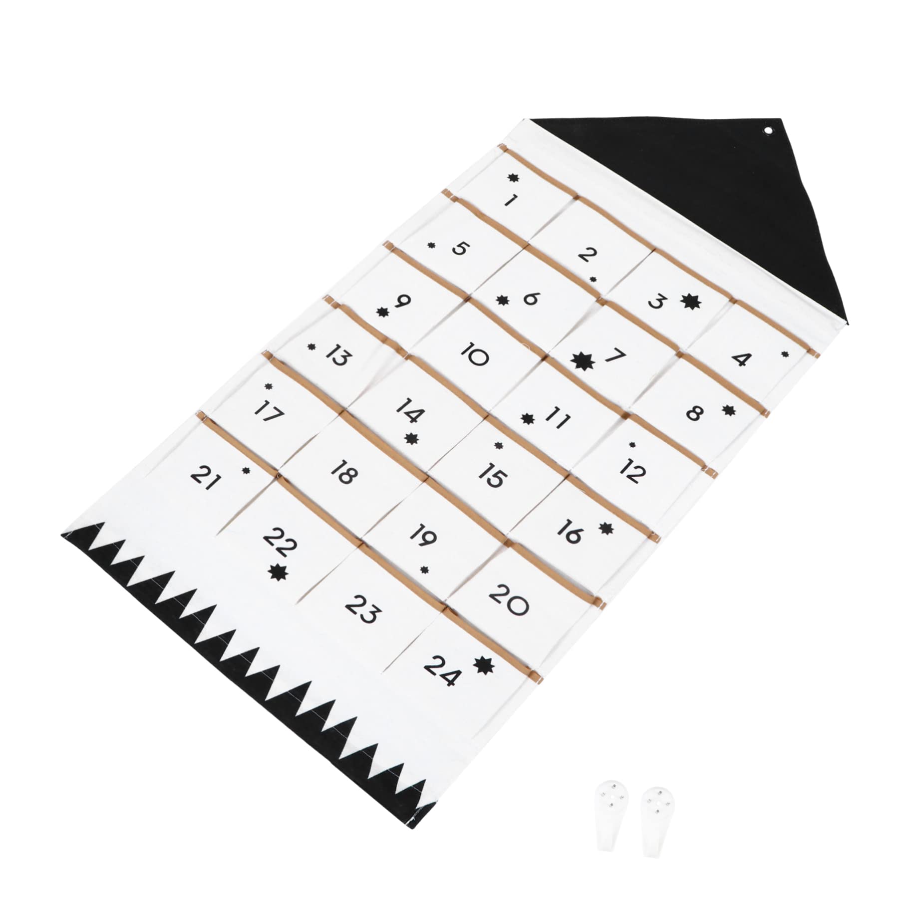 VICASKY Weihnachtskalender Wandtasche Aus Baumwolle Mit 24 Taschen Multi Aufbewahrungstasche Kleinigkeiten Organizer Zum Hängen