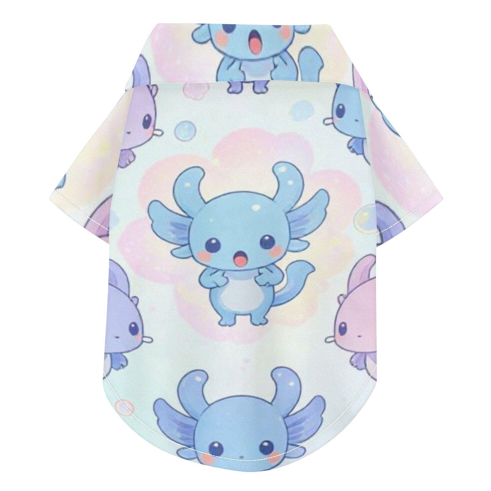 Chemise Axolotl rose pour chien respirante contre la chaleur