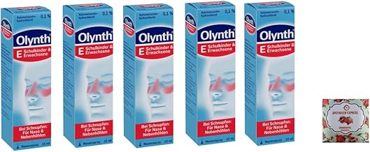 Olynth Apotheken-Express Nasal Spray 0.1% Set of 5 x 15 ml Including Hand Cream or Hand Soap