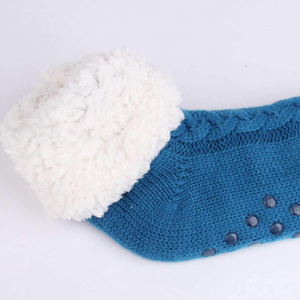 Calcetines térmicos elásticos y cálidos, clásicos: bonitos calcetines transpirables simples 6 pares antideslizantes de punto de invierno, multicolor, Talla única