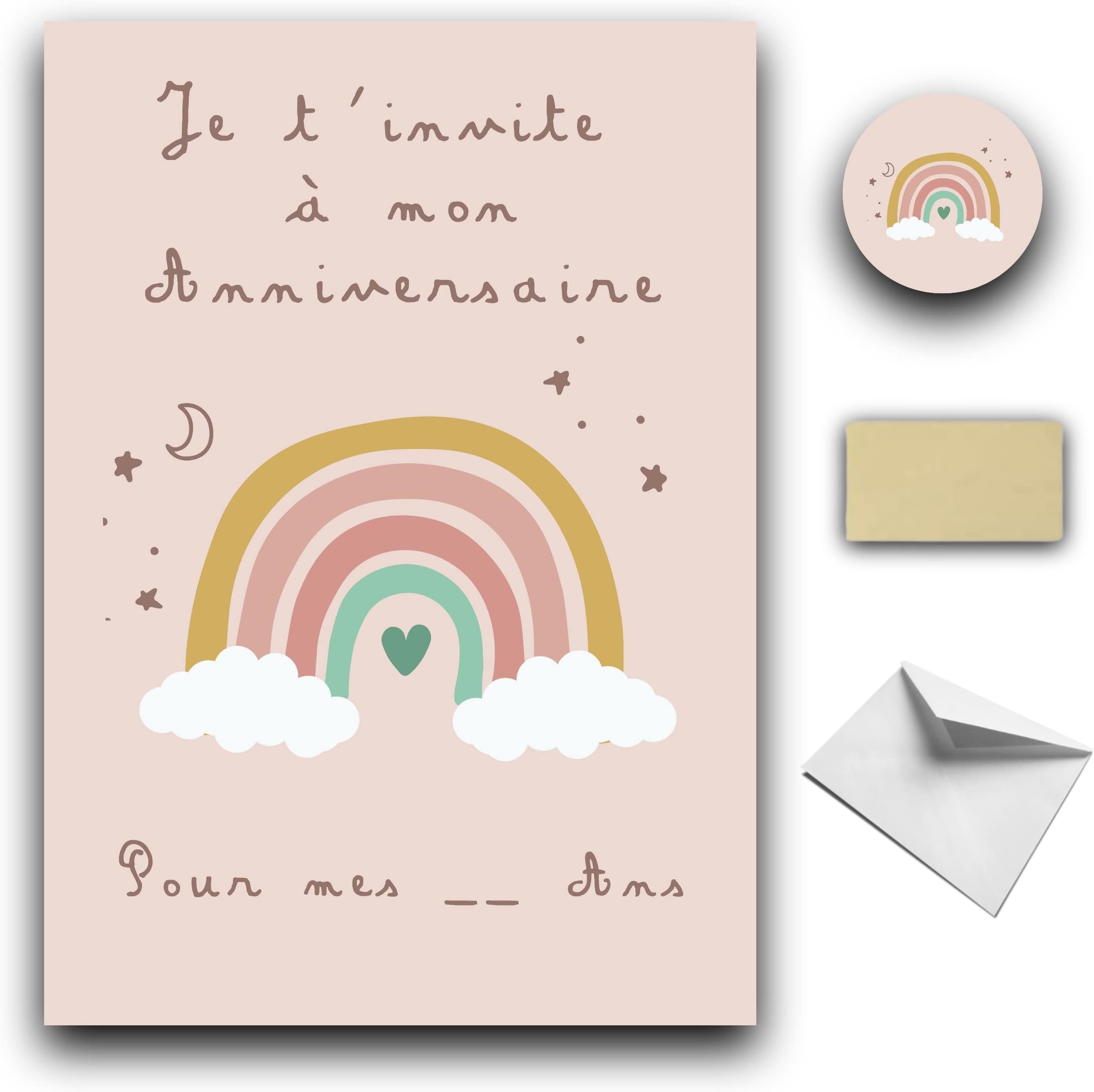 Kit 10 Cartes Invitation Anniversaire Pirates à Gratter RXLITE - Enveloppes Et Stickers Inclus