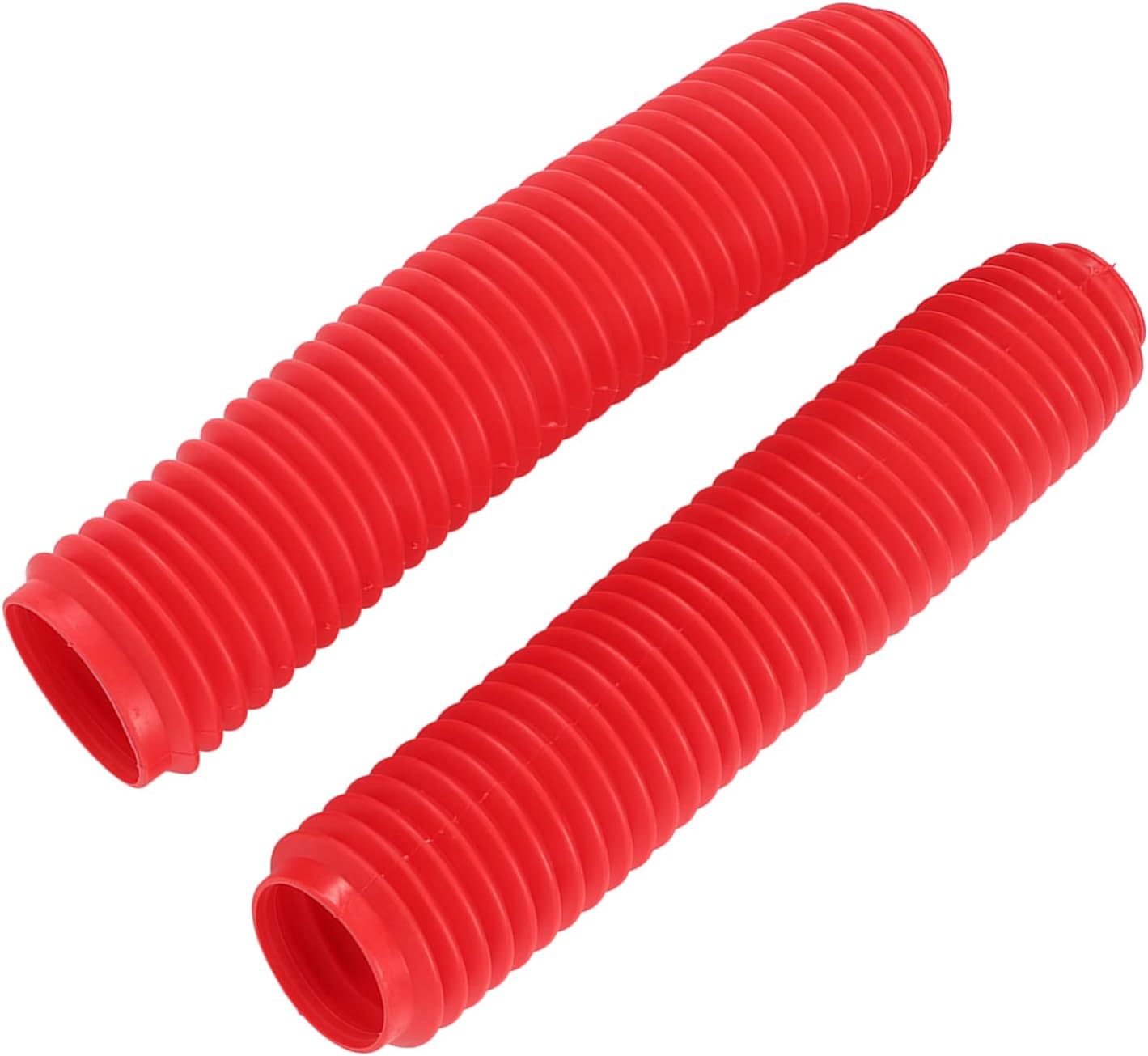 Motorcycle Fork Boots, Red Rubber Dust and Seal Covers, Pair for Suzuki RM125, DR250, DRZ400, Front Fork Shock Protector