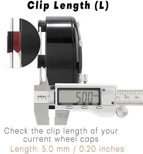 Miniatura 5 de Tapones centrales de rueda de 4.016 in de 4.02 pulgadas para mayhem, paquete de 4 tapacubos centrales negros de repuesto para llanta (diámetro del