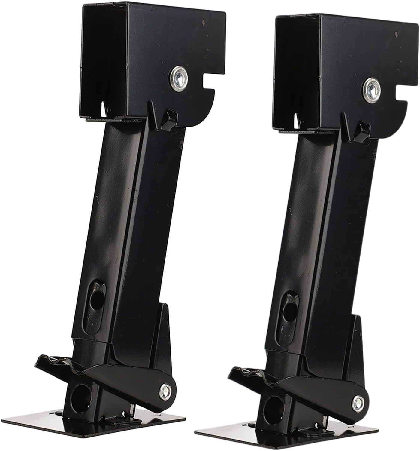 Vechkom Trailer Stabilizer Jacks 2 Pack - Adjustable Telescoping Collapsible Heavy Duty RV Slide Out Support Jacks 1000 Lbs for Utility Camper Travel Trailers with Pry Bar(11.4"-17.9" Height)​