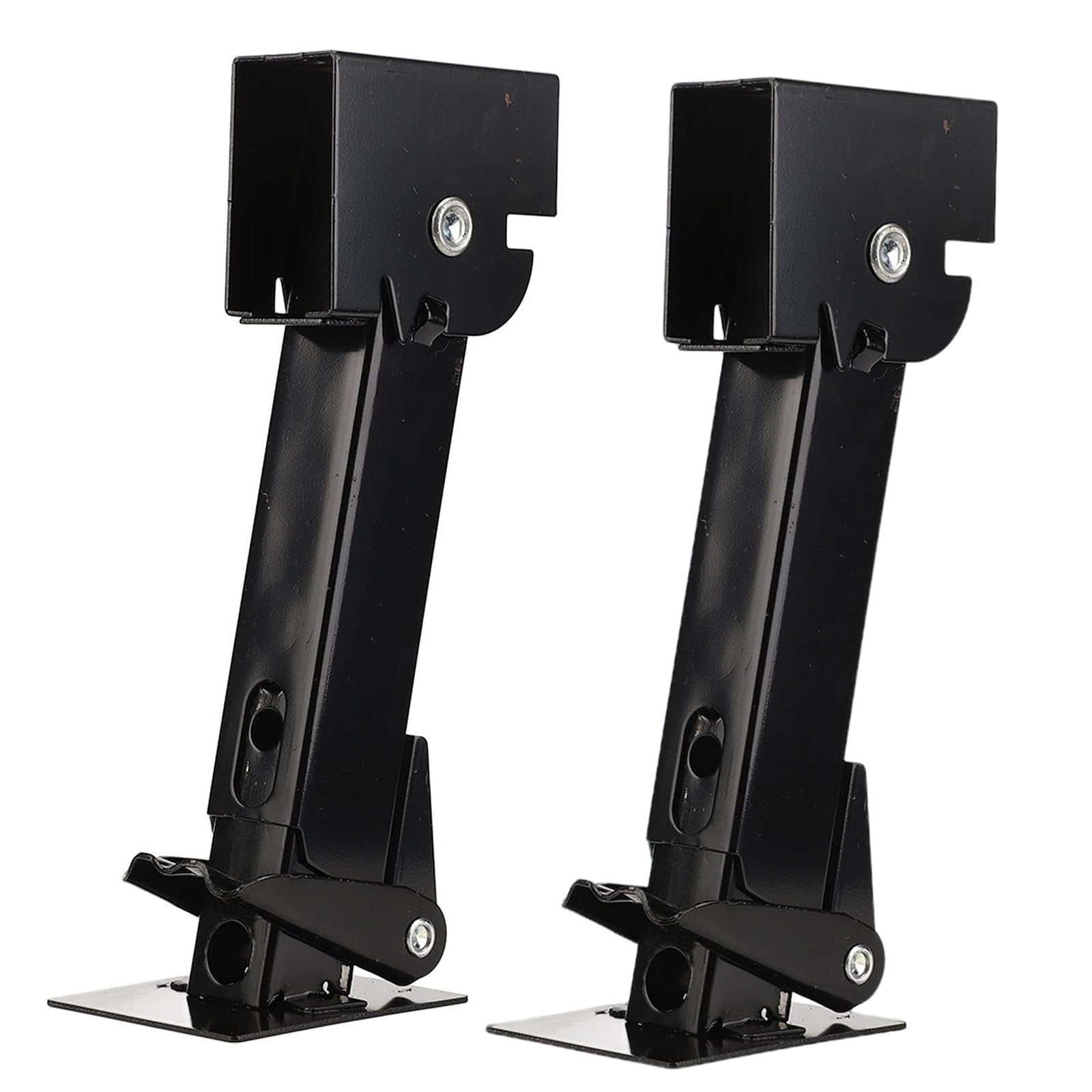 Gatos estabilizadores de remolque de 2 piezas - Kit de emergencia telescópico plegable ajustable para RV y automóvil, 454 kg para soportes y varillas de estabilizador de remolque de viaje y
