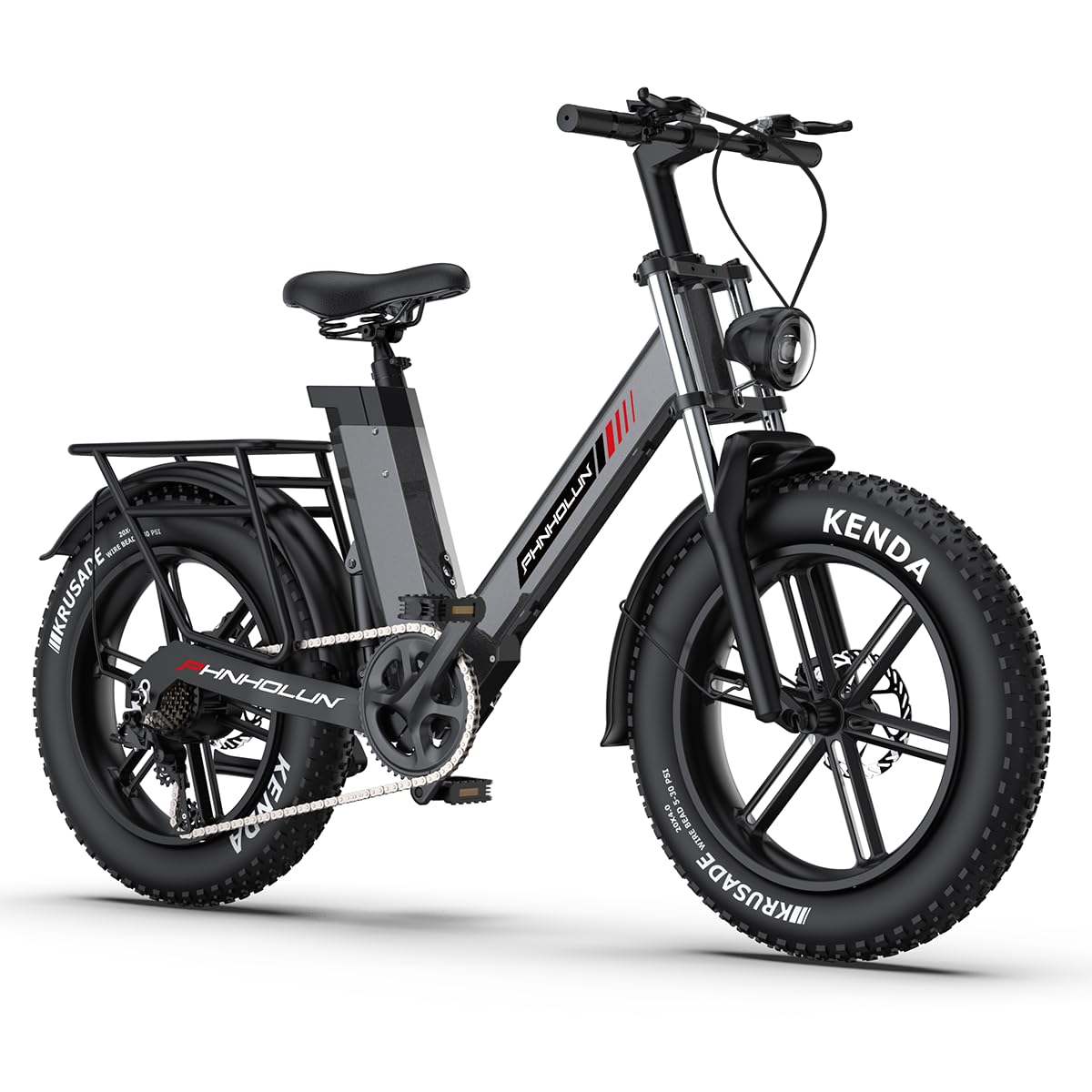 C6 Vélo électrique pour Les Adultes Adolescents 16+ Moto électrique Rapide Ebike Fat Tire avec Batterie 48V 17.5AH EBike Range of 40MI Mountain