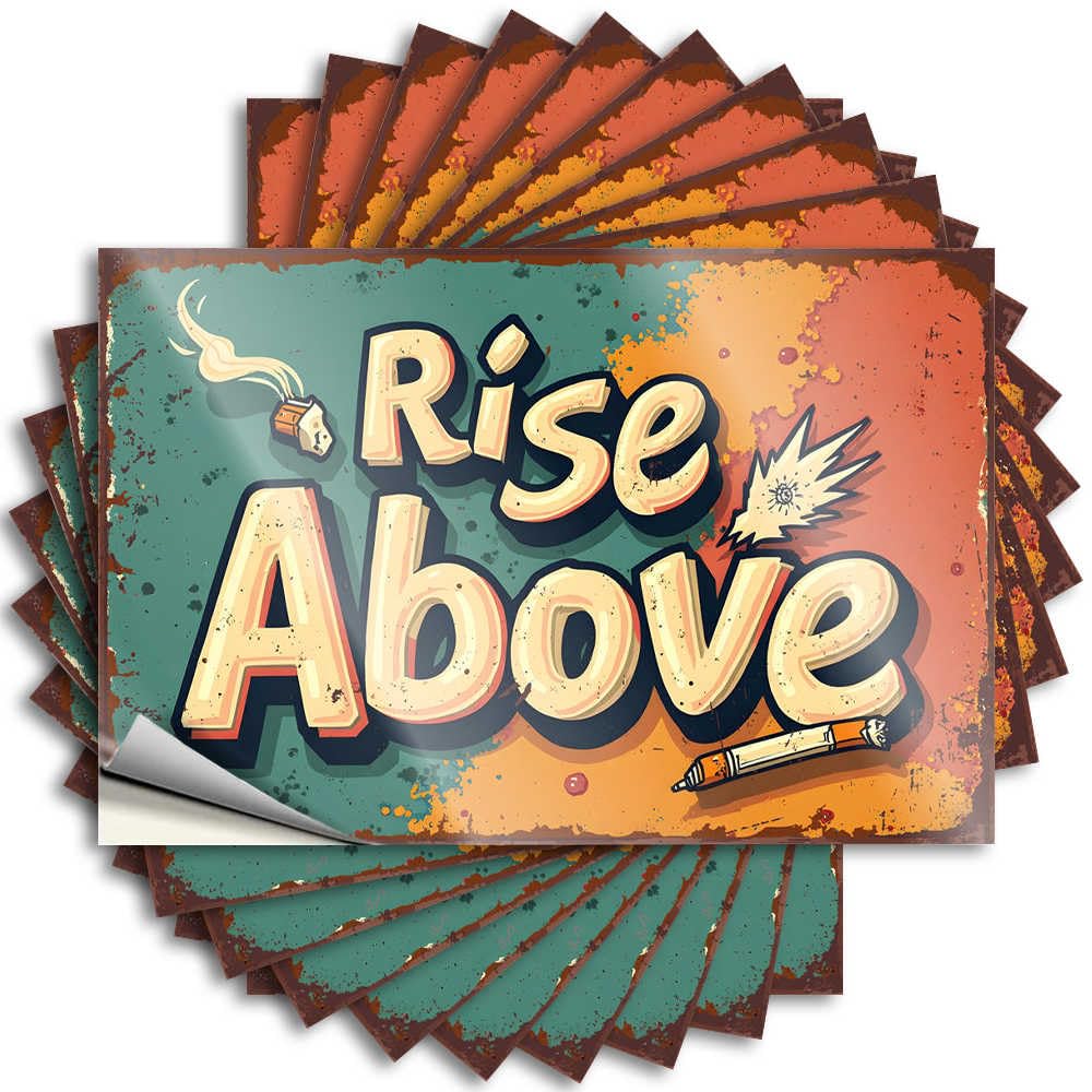 Haves, Tattoo Exterior Garage Rise Above: Overcoming Challenges with Determination | Crazy Waterproof Vinyl Stickers(8X12CM)