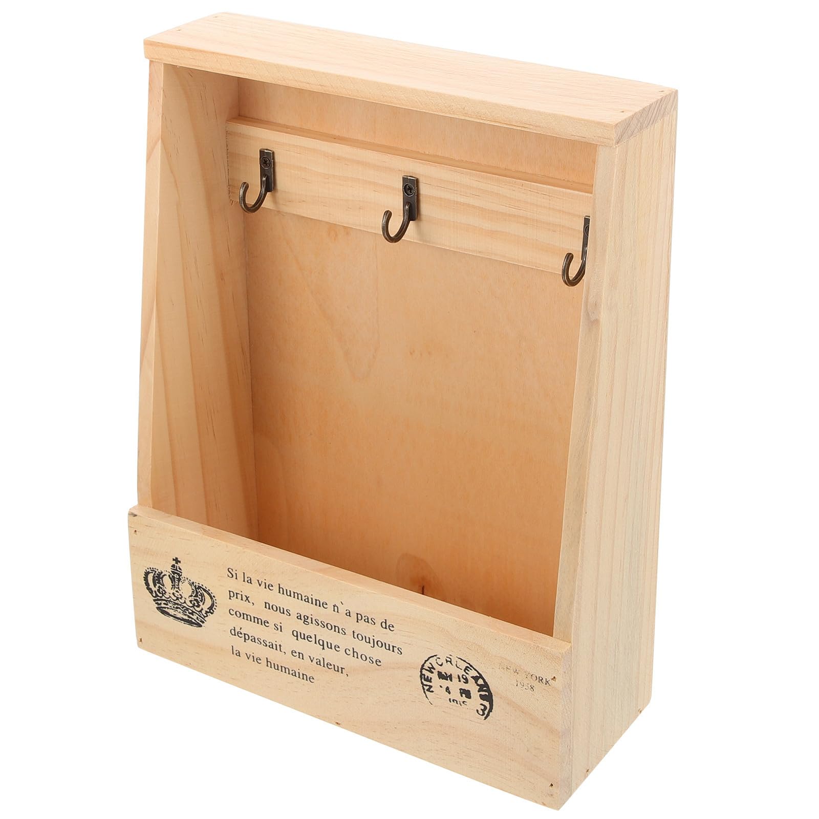 Caja de llaves pared de madera artesanal y resistente para una decoración premium