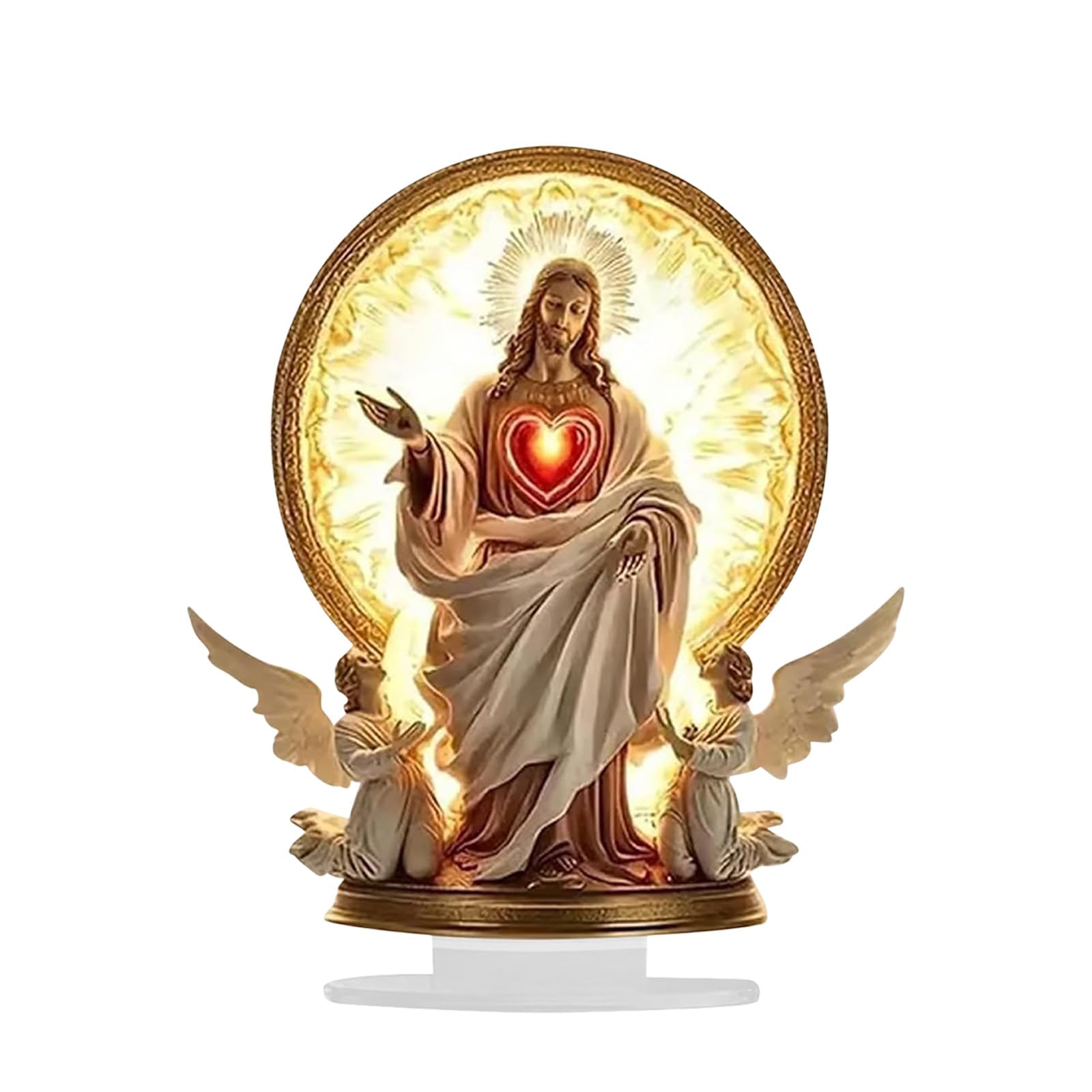 Linvimia Artistic Themed Dashboard Display 2D Acrylic Figurine Statue with Sturdy Base for Secure Placement Car Center Console Decoration