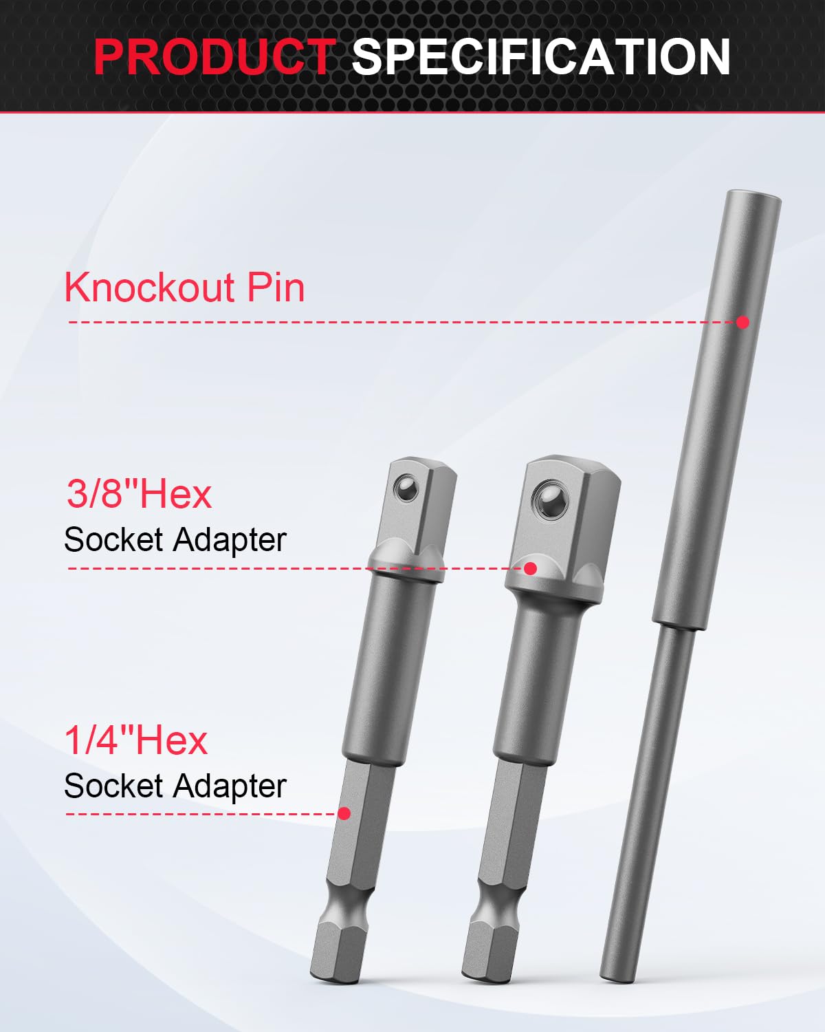 Set di 32 chiavi a bussola estrattori per dadi spogliati e arrotondati, 1/4" e 3/8", in acciaio Cr-Mo per bulloni danneggiati, congelati e arrugginiti