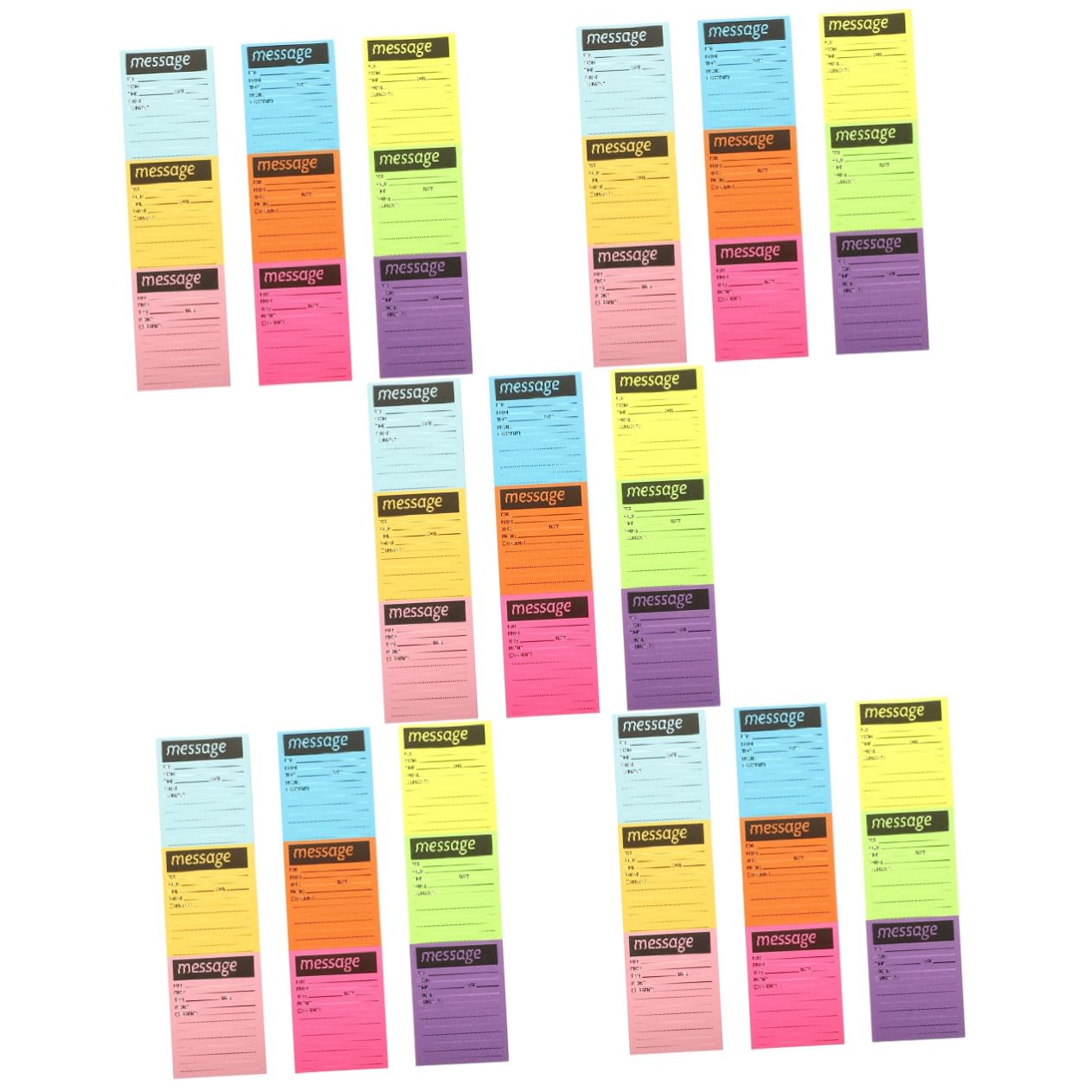 Housoutil 5 Pezzi Blocchetti Memo Adesivi Colorati Colori Note Stickers Compatte con Forte Adesivo per Scuola Ufficio e Casa per Organizzare e Liste To Do