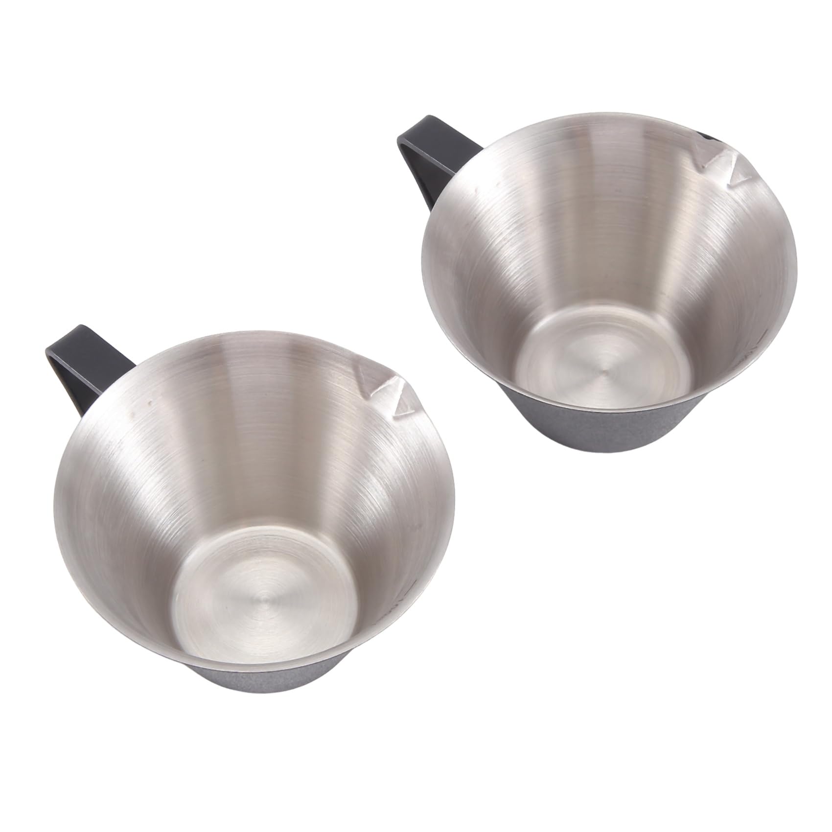 CTRLZS 2 Pcs Espresso Measuring Cup with Handle Stainless Steel Coffee Shot Coffee Pouring Cup Home Kitchen Replacement Parts Accessories