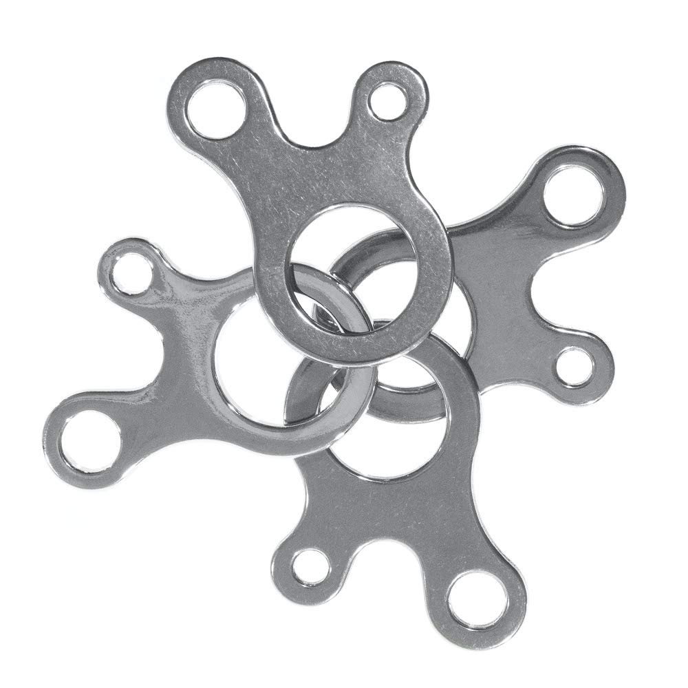 3 Hole Tensioner – Adds Tension to Line of Various Makes (10 Pack, Silver)