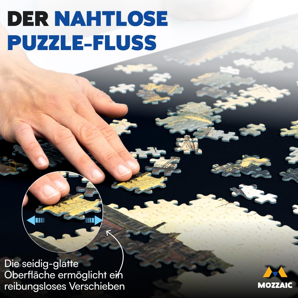 Mozzaic Puzzlematte 3000 Teile – Puzzleunterlage für Puzzle bis 1500/3000 & 5000 Teile – Premium Puzzle Matte für sorgenfreien Spielspaß