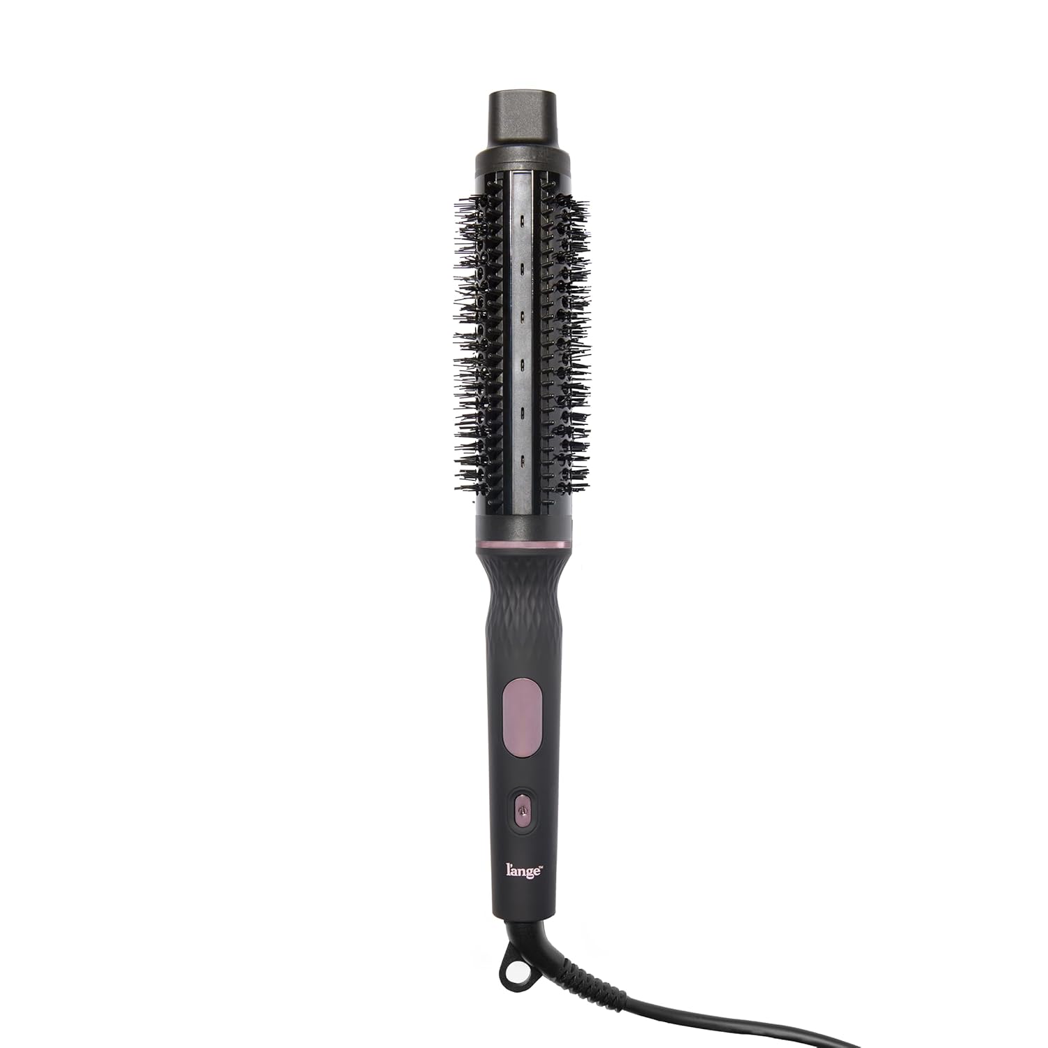 L'ANGE HAIR GlamWave Infrared Thermal Ionic Brush | 38mm Heated Round Thermal Brush for Volume and Curls | Reduces Frizz | Adds Shine | Smooth Styling Tool for All Hair Types (Blush)