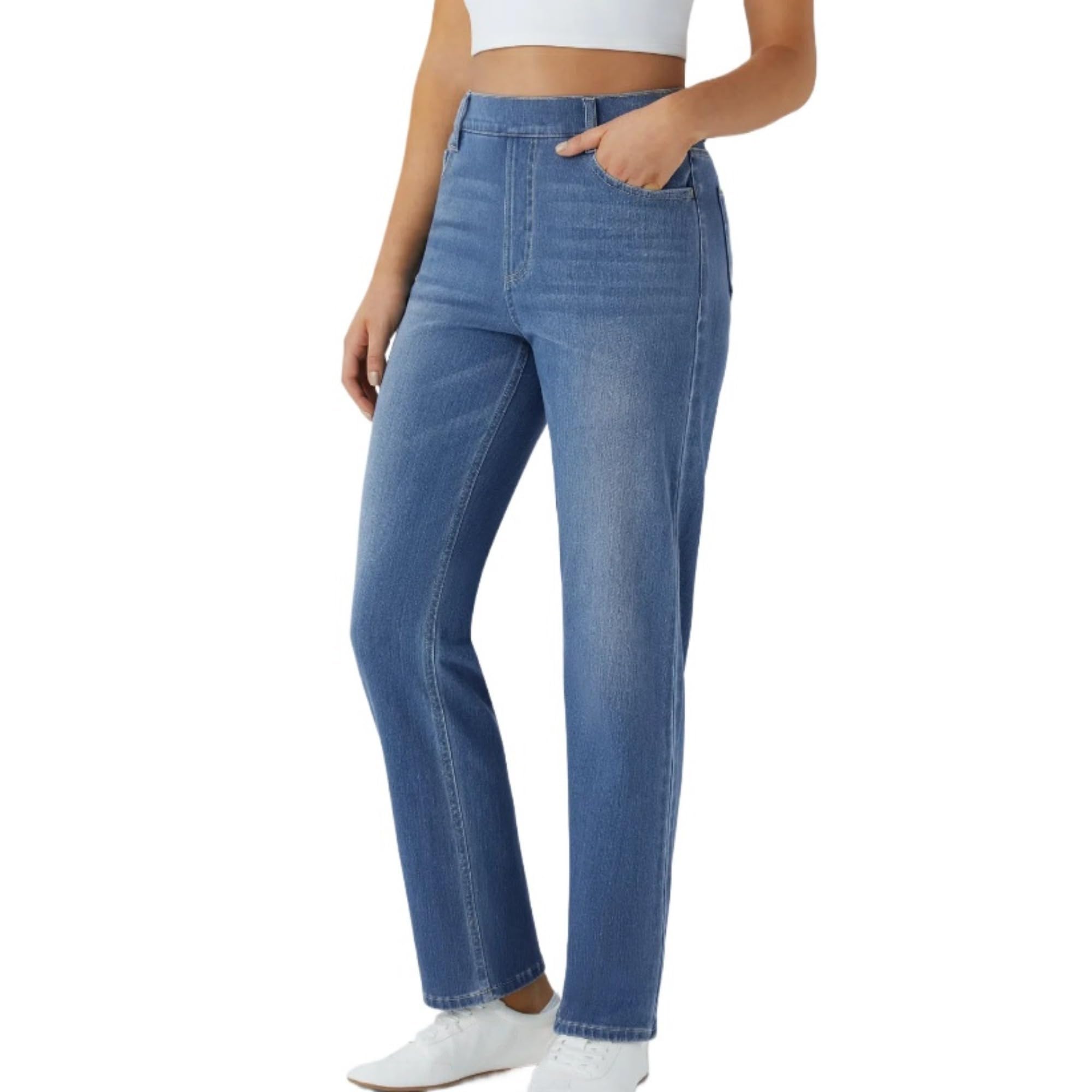 Pantalon de yoga classique style jean bootcut croisé sans compression - 6