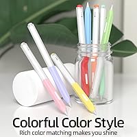 Vista 7 de Paquete de 3 estuches compatibles con Apple Pencil Pro/2ª generación, silicona translúcida, carga magnética [con 10 fundas de silicona]