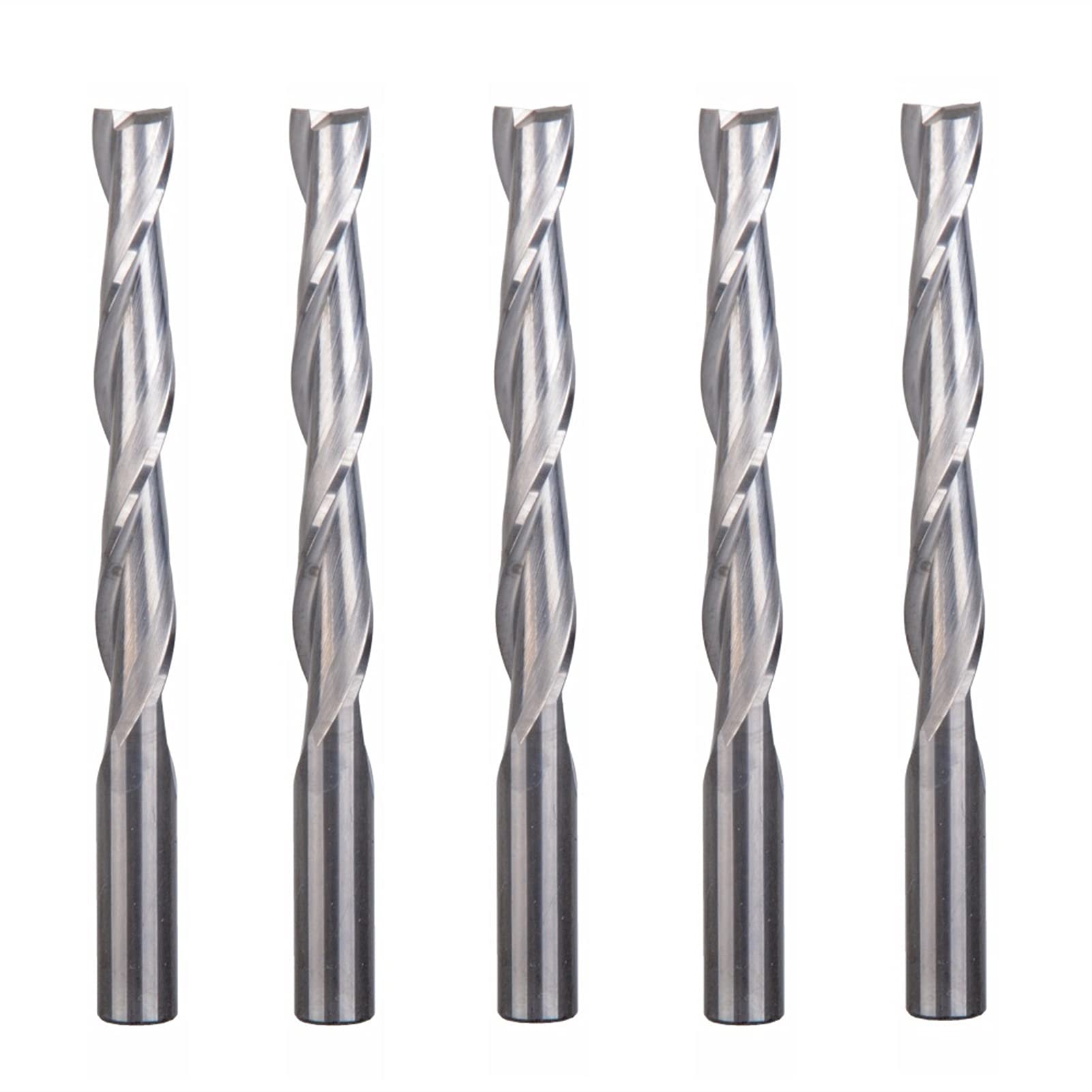BERWENNY 5pcs Carbide End Mills Double 2 Flute Milling Cutter CNC Router Bit 6/42mm
