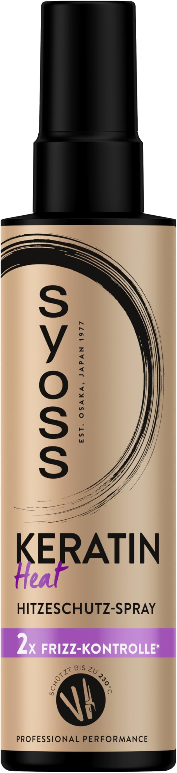 Schwarzkopf Styling Keratin Heat Protection Hair Spray, with Frizz Control, up to 230 degree Heat Protection Spray, 200 ml