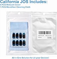 Vista 2 de JOS - Funda para cámara web, ultradelgada de 0.03 pulgadas, para iPhone, iPad, MacBook Pro, computadora, iMac, teléfono celular, PC, accesorios