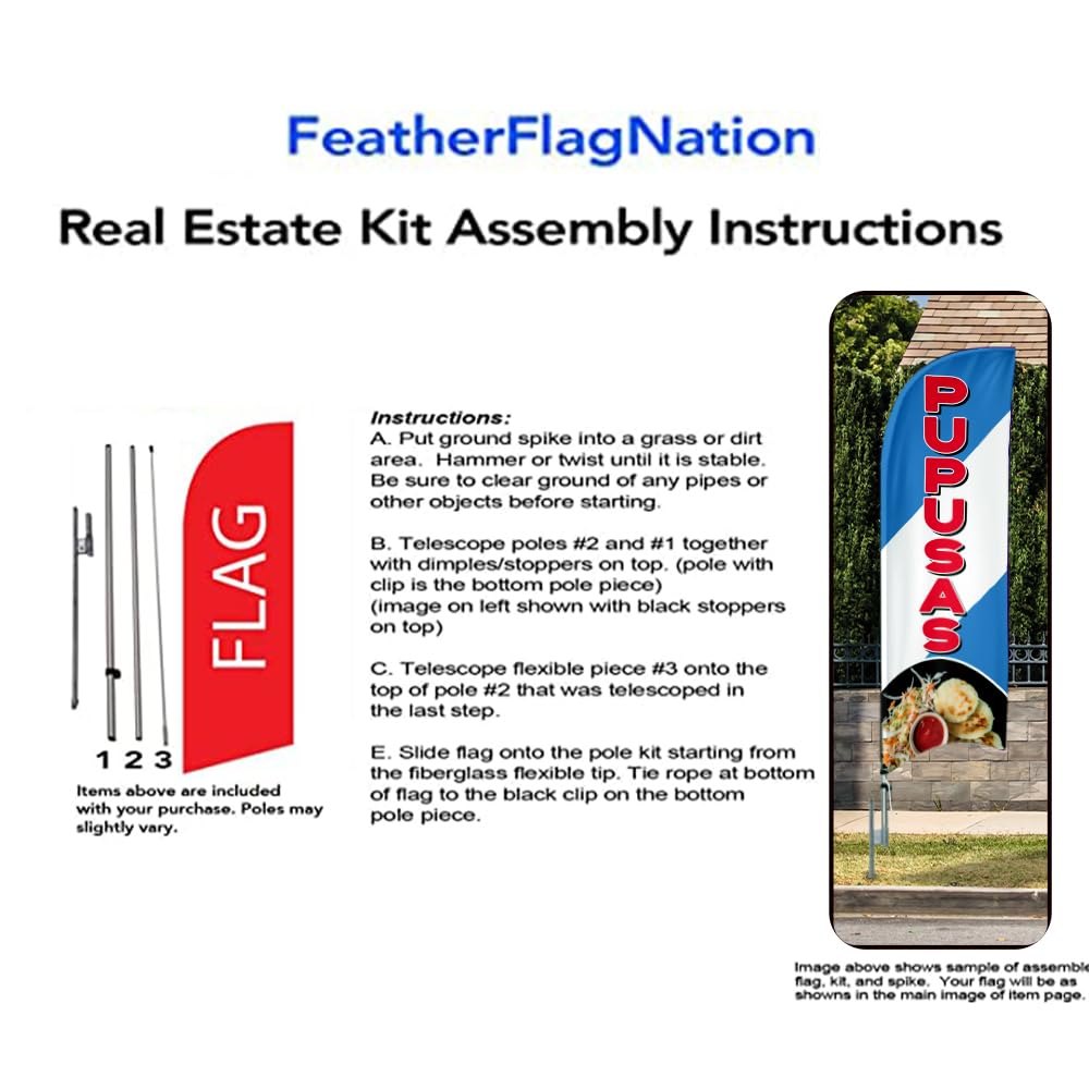 Snapklik.com : PUPUSAS 6ft Swooper Feather Flag For Mexican Restaurants ...