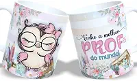 Caneca Profissão Professor Professora | Cerâmica | Presente Dia dos Professores m3