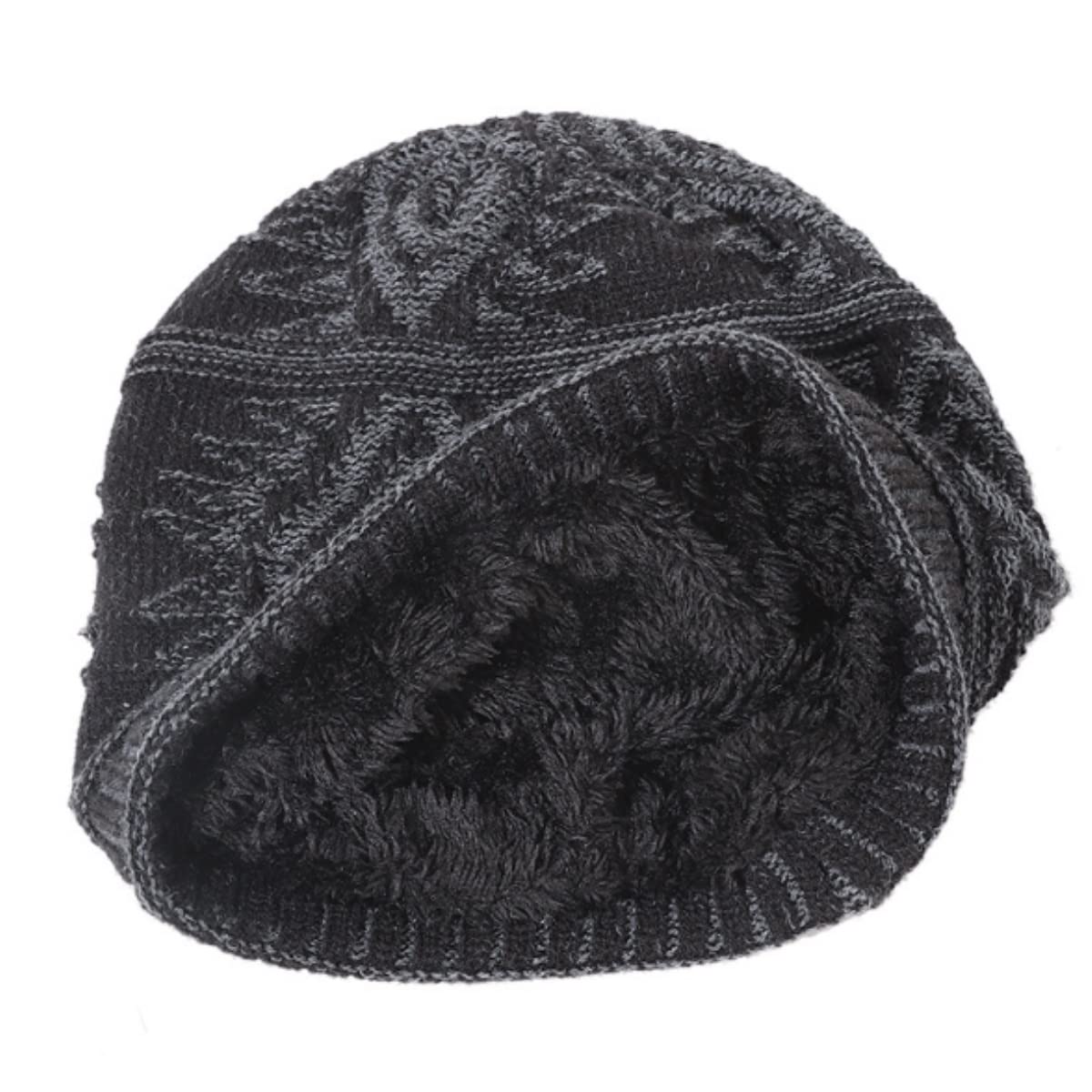 Czapka Zimowa Slouchy Dzianinowa Czapka Beanie Dla Mężczyzn Męska Zimowa Ciepła Czapka Narciarska Z Mankietem Podszyta Polarem Czapka Z Dzianiny Ciepła Czapka
