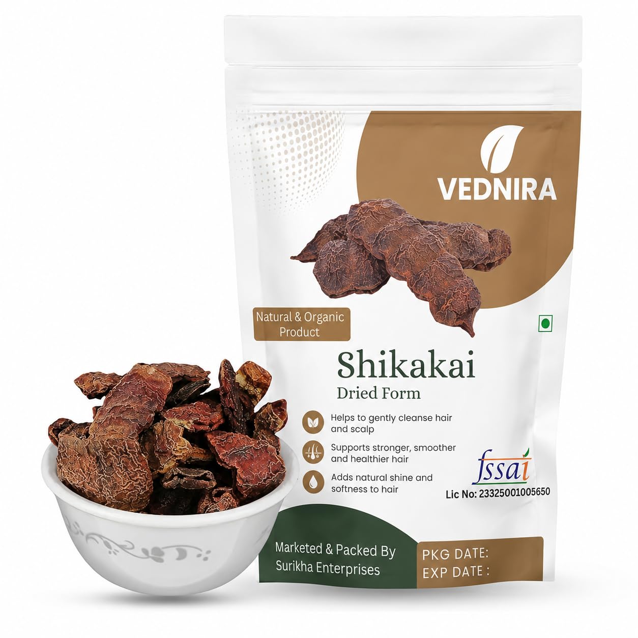 VEDNIRA Dried Shikakai 1kg | 100% Pure and Natural Acacia Concinna | Premium Sun Dried Shikakai for Hair Wash, Natural Cleansing, Scalp Care, Hair Strength, DIY Herbal Shampoo & Ayurvedic Use-image-38