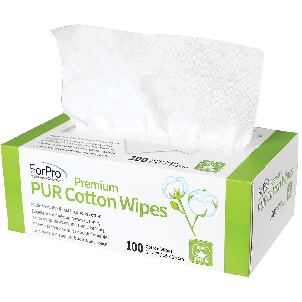 ForPro Premium PUR Dispenser Cotton Wipes, for Makeup Removal, Toner, Product Application & Skin Cleansing, 6ââ‚¬Â x 7ââ‚¬Â, 100-Count-picture-10
