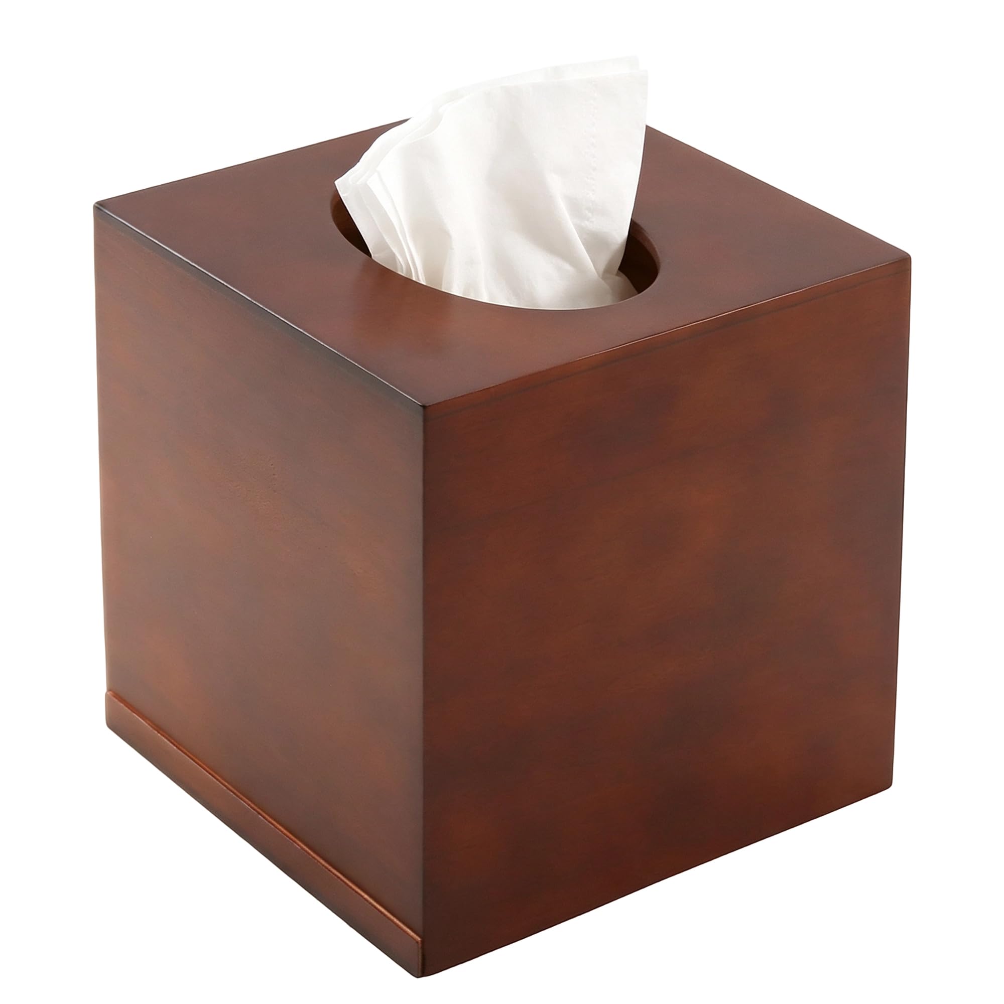 JOIKIT Square Wooden Tissue Box Cover, 14 x 14 x 15cm Wood Tissue Holder for Bathroom, Dining Table, Bedroom