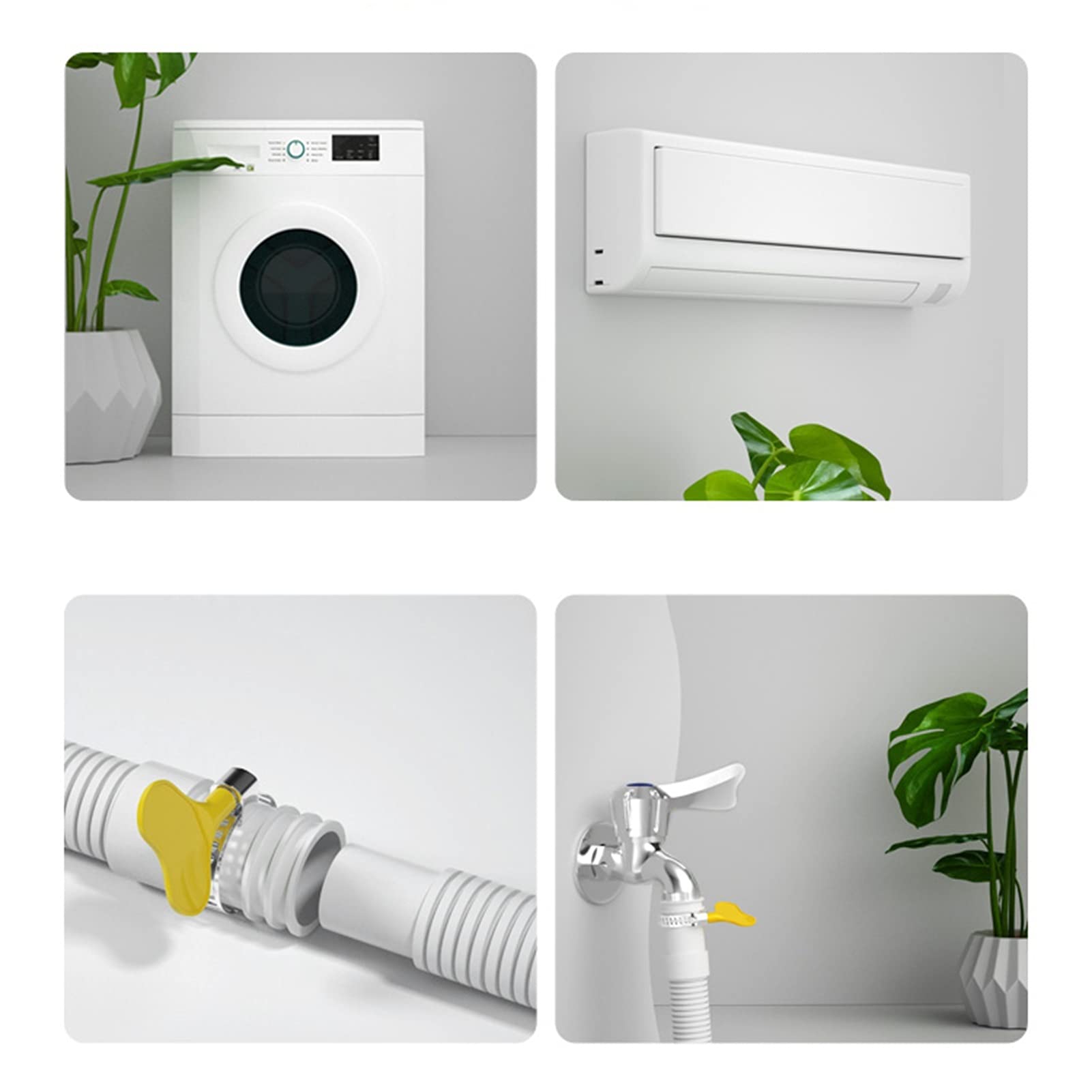 AnSafe Manguera de Drenaje, Durable Suave Flexión Libre Aire Acondicionado Lavadora Lavabo Tubo de Salida (tamaño : 5m)