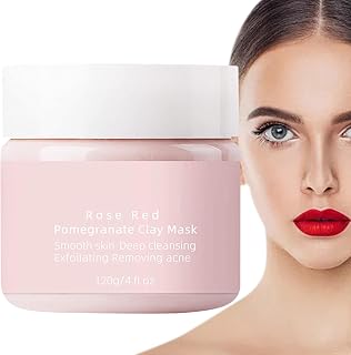 Healing Rose Clay Faceshield - Rose Mud Faceshield com Argila Rosa,Rose Water Pink Clay Face Cover, Limpa o Rosto Desintoxicante e Nutre a Pele, Reduz Poros e Espinhas Sritob