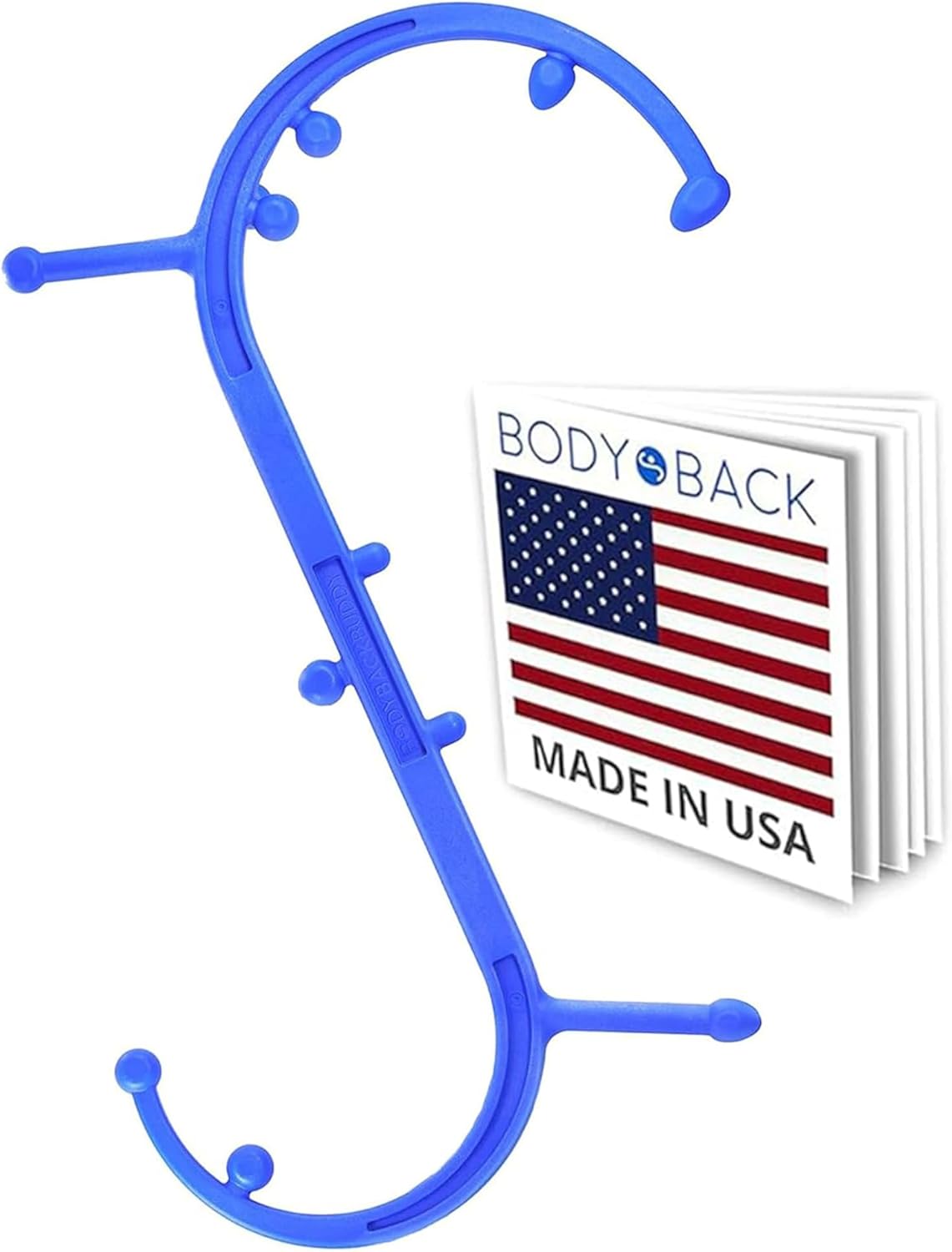Body Back Buddy Classic USA Made Handheld Full Body Massage Cane Pressure & Trigger Point Massage Tool for Deep Tissue Pain Relief – Dual Massage Hooks for Back, Shoulder, Neck. Manual Back Massager