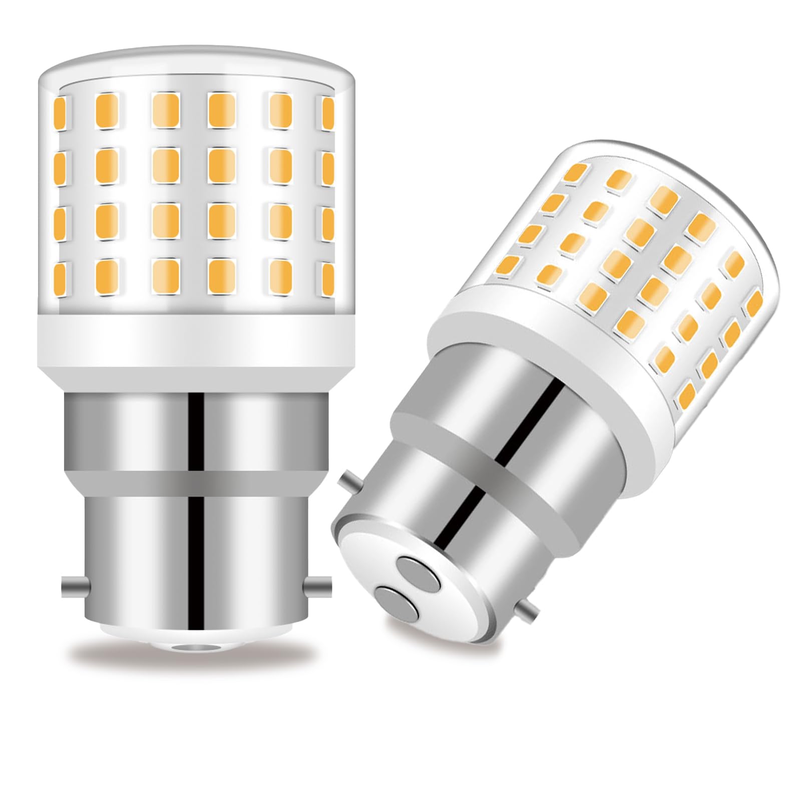 TRIJZHOU B22 Small LED Bayonet Light Bulbs Equivalent 60W 70W, 806 Lumens, Warm White 3000K, 6W B22 Bayonet Lamp Non-Dimmable