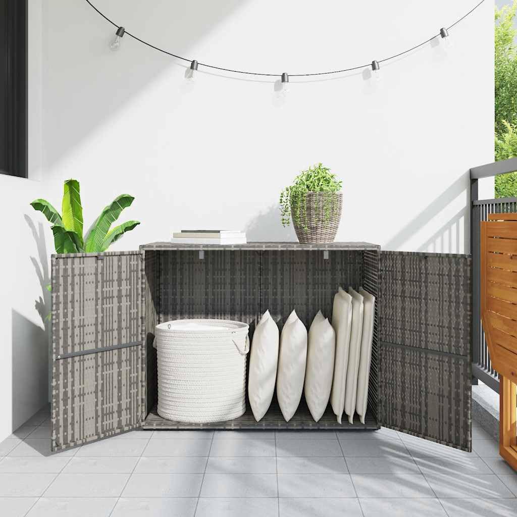 Générique Armoire de Rangement Jardin Gris 100x55,5x80 cm Résine tressée,Meubles, Armoires & Meubles de Rangement, Casiers & armoires de Rangement, Gris (Poids 11.2KG)