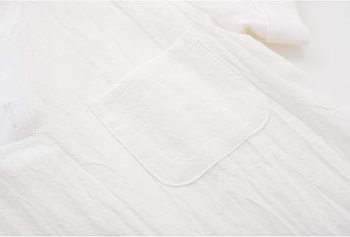 Miniatura 5 de Conjunto de camiseta y pantalones cortos de algodón y lino de verano de manga corta para niños de dos piezas conjuntos de pantalones