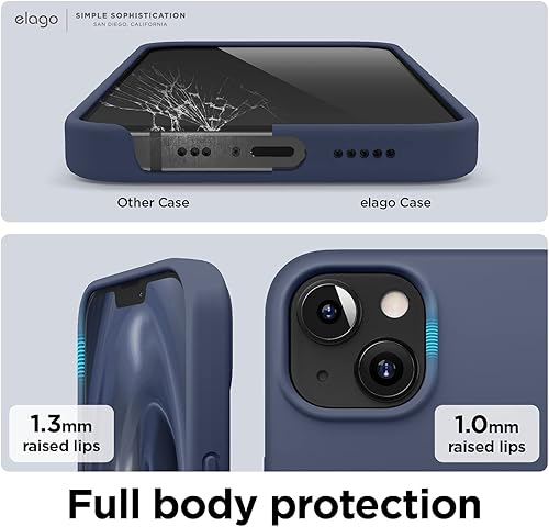 Miniatura 7 de elago Funda magnética compatible con MagSafe y iPhone 13 de 6.1 pulgadas, imanes integrados, silicona líquida, funda protectora, compatible con