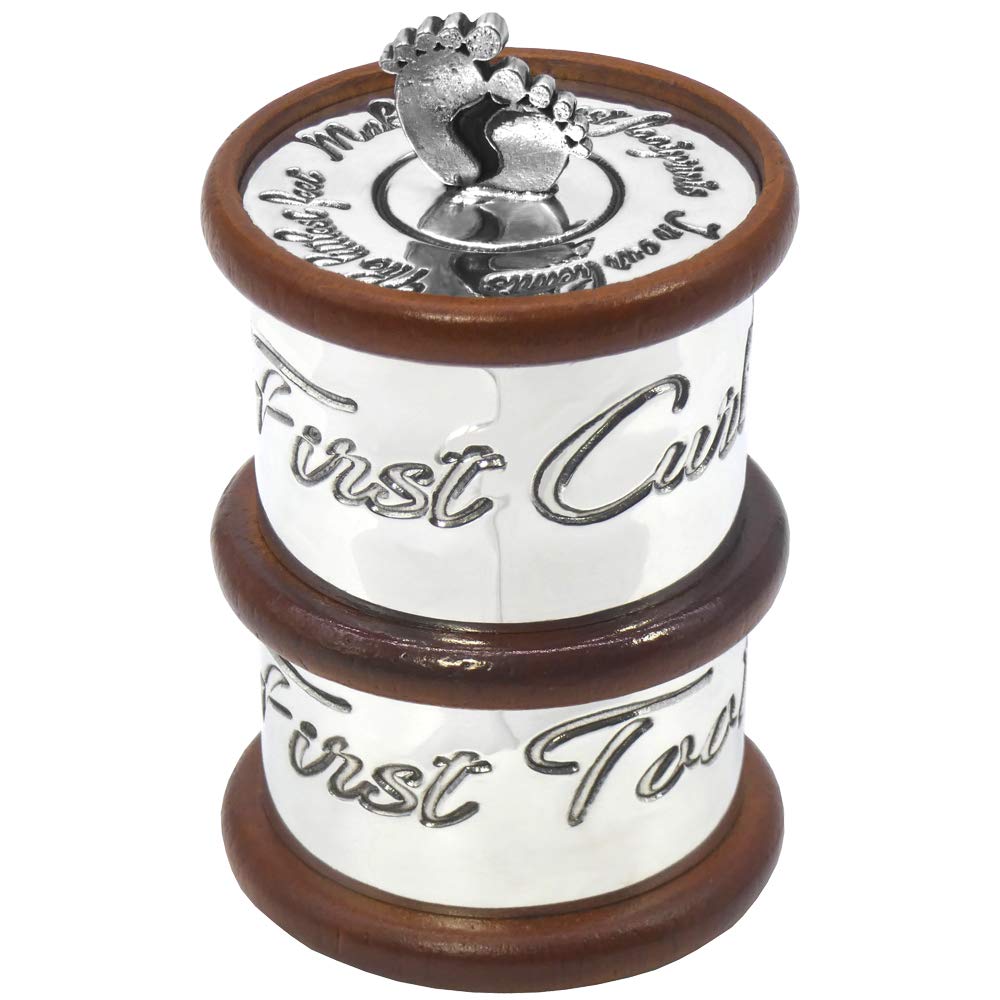 English Pewter Company Sheffield, England English Pewter Company Baby’s My First Tooth & Curl Keepsake Box – Perfect Keepsake Gift For New Baby, Christenings, Baptism And More [Bg602]
