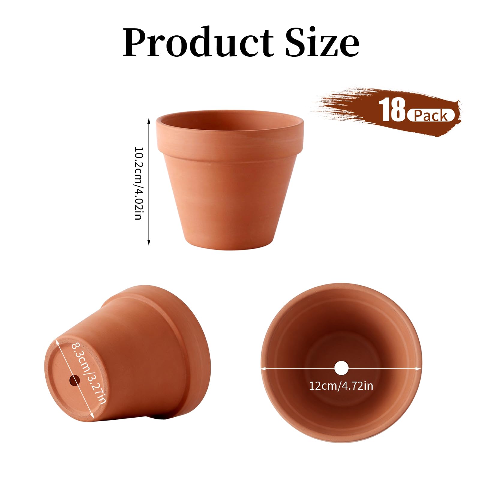 18 Pots en Céramique, Pots pour Semis, Mini-Pots Réutilisables avec Trous De Drainage. Convient Aux Plantes Succulentes Et Aux Cactus (18)