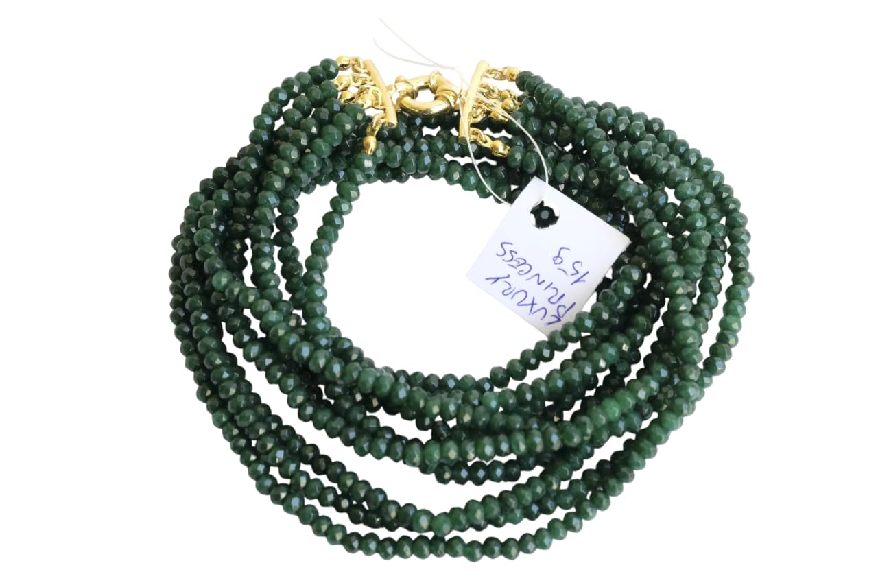 Generico Collana multifilo, radice di Smeraldo e argento 925